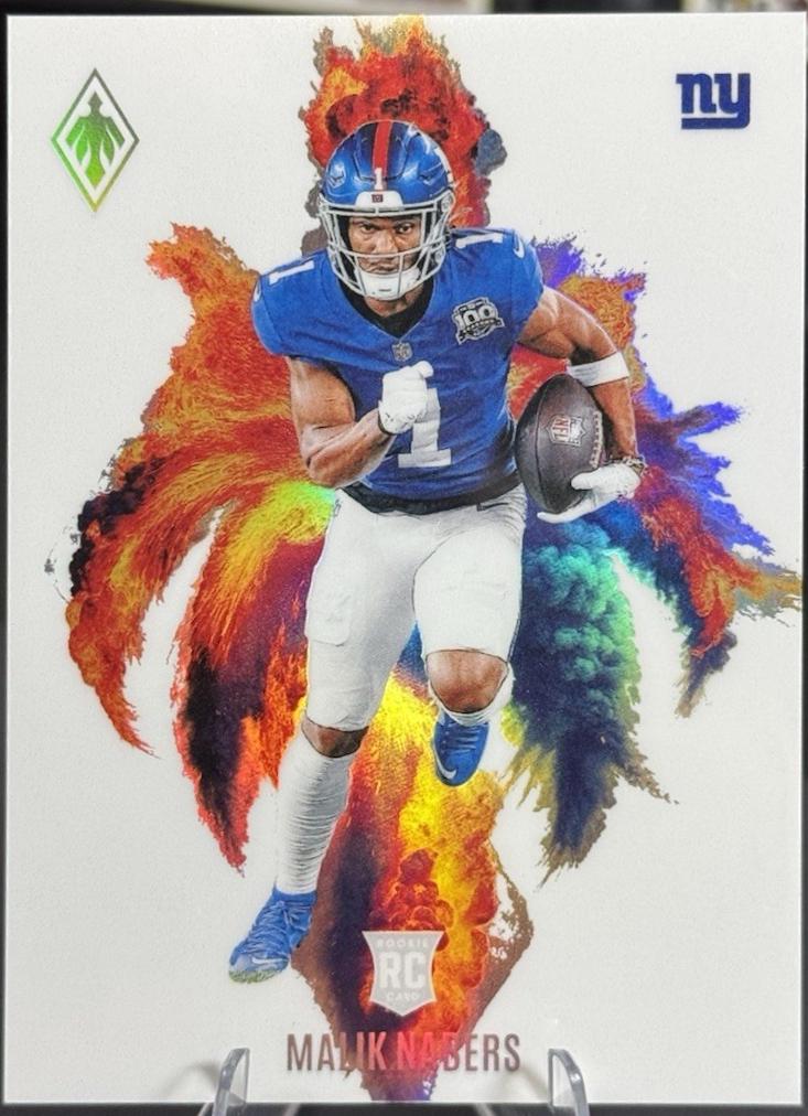 Malik Nabers #CB-MNS Football Cards 2024 Panini Phoenix Color Blast