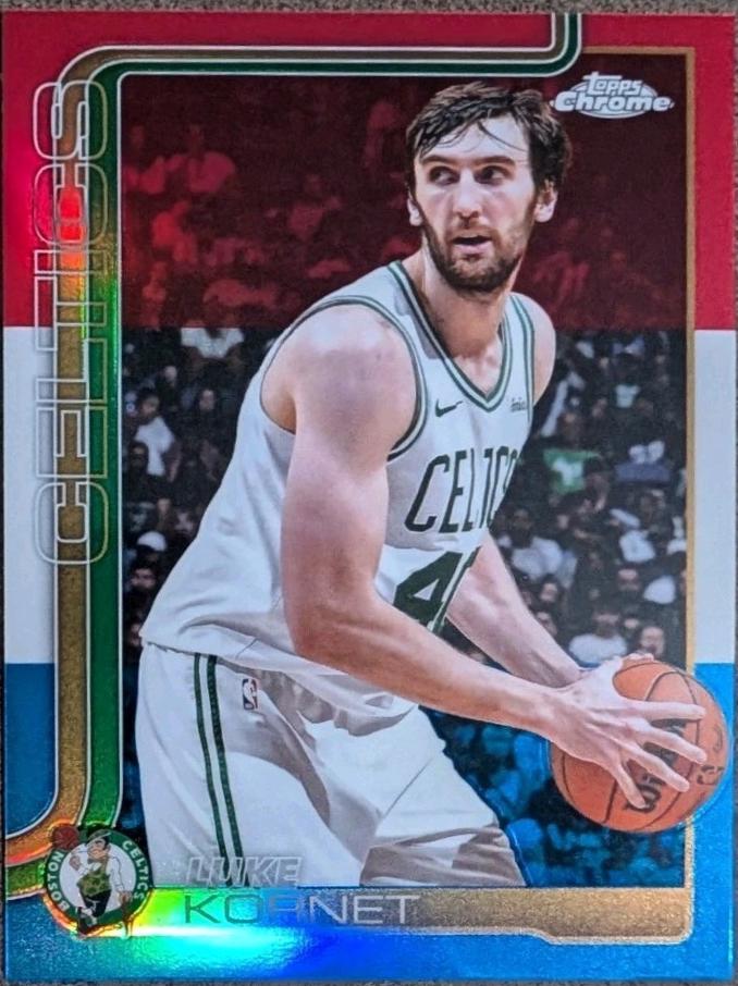 2025 Topps Chrome Luke Kornet [Red White Blue Refractor] #37 card
