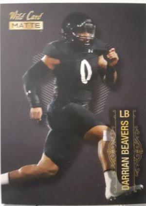 Darrian Beavers #MB-27 Football Cards 2022 Wild Card Matte Black