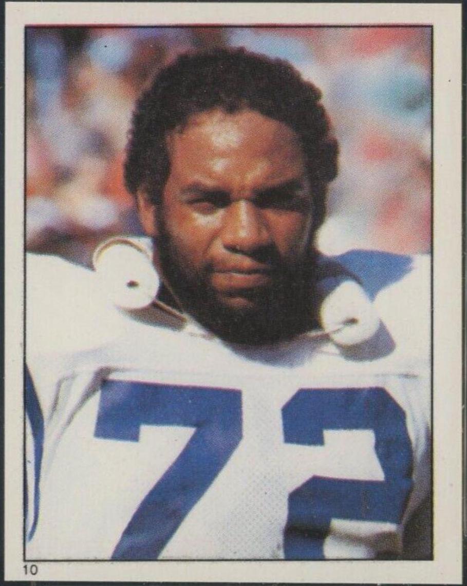 Fred Cook #10 Football Cards 1981 Topps Stickers