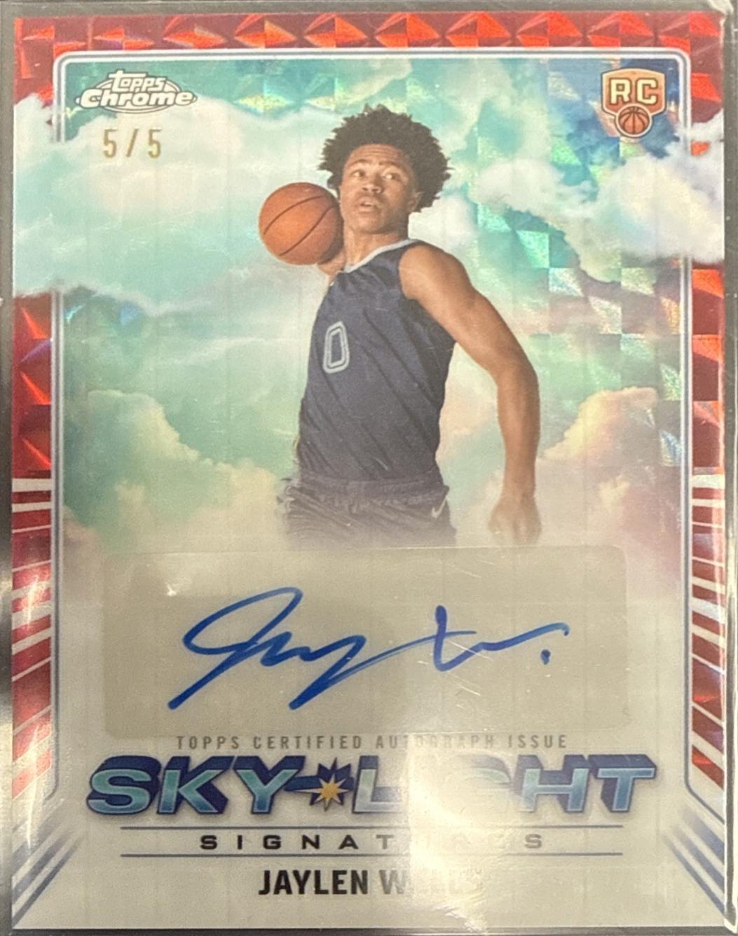 Jaylen Wells [Red Sapphire] #SLS-JWE Prices | 2024 Topps Chrome Sky ...