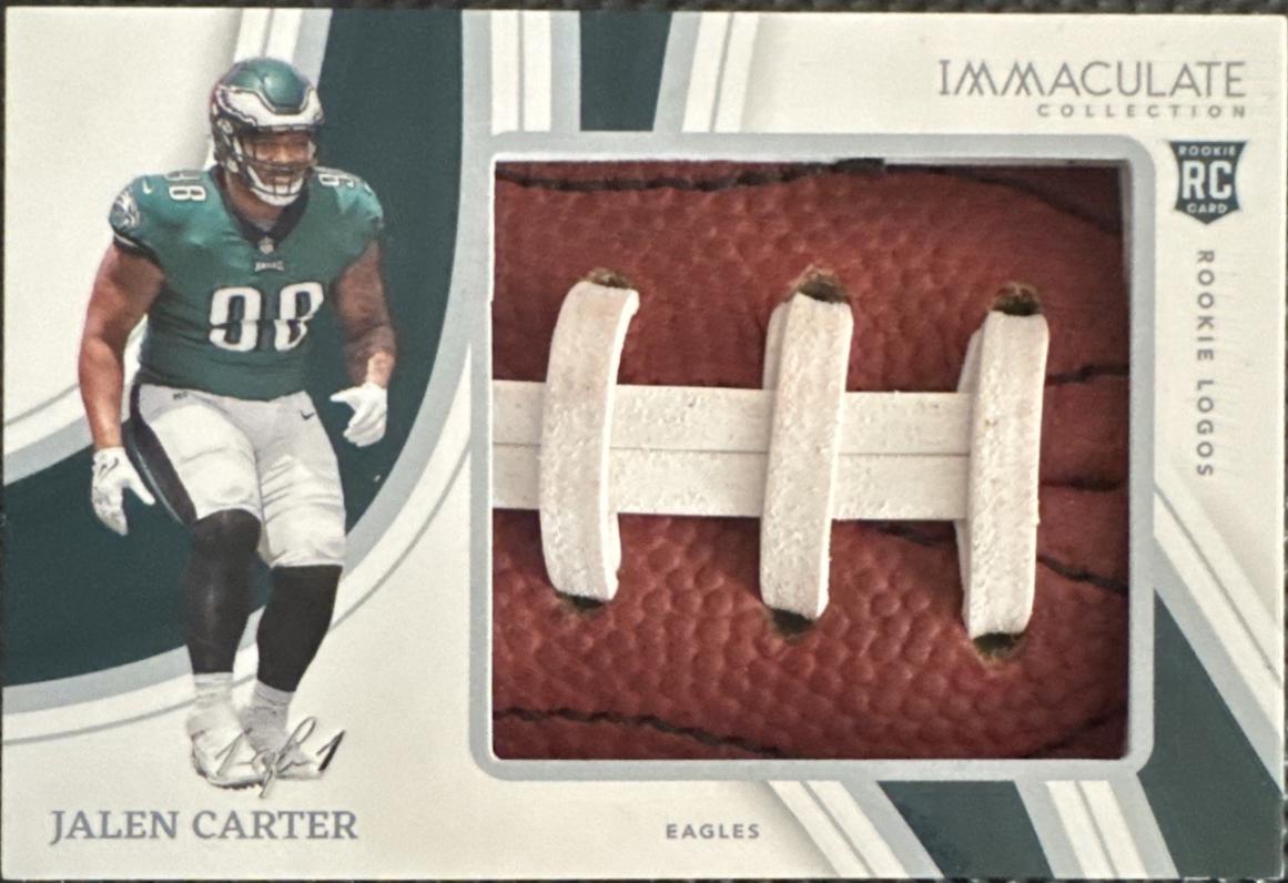 Jalen Carter #15 2023 Panini Immaculate Rookie Pigskin Football