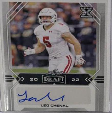 Leo Chenal #BA-LC1 Football Cards 2022 Leaf Draft Autographs