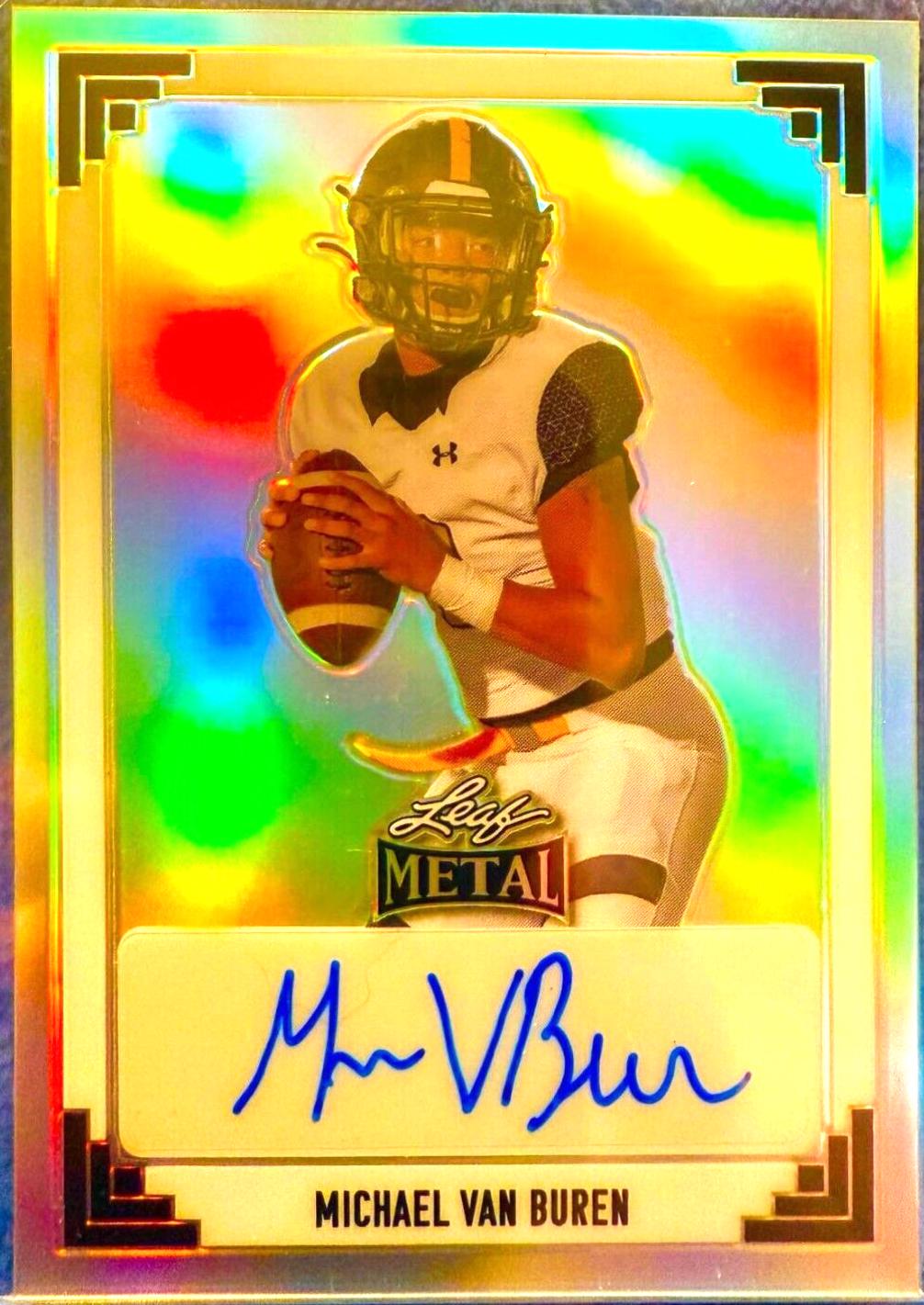 Michael Van Buren #91A-MVB 2024 Leaf Metal 1991 Autograph Football