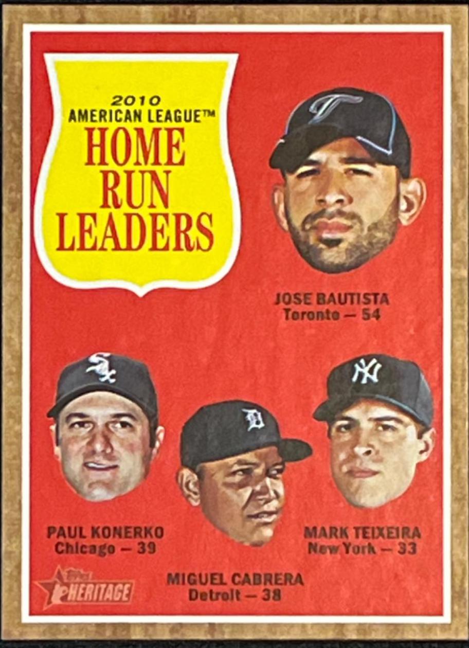 A. L. Homerun Leader #53 Baseball Cards 2011 Topps Heritage