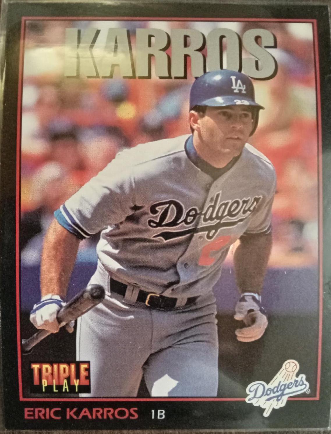 Eric Karros #4 Baseball Cards 1993 Panini Donruss Triple Play