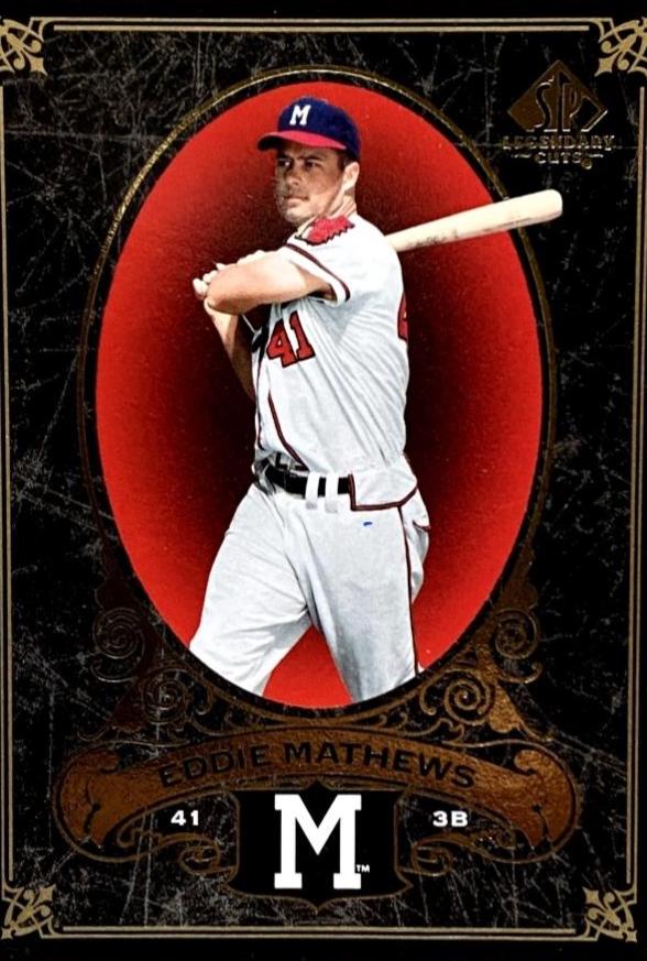 Eddie Mathews #41 Baseball Cards 2007 SP Legendary Cuts