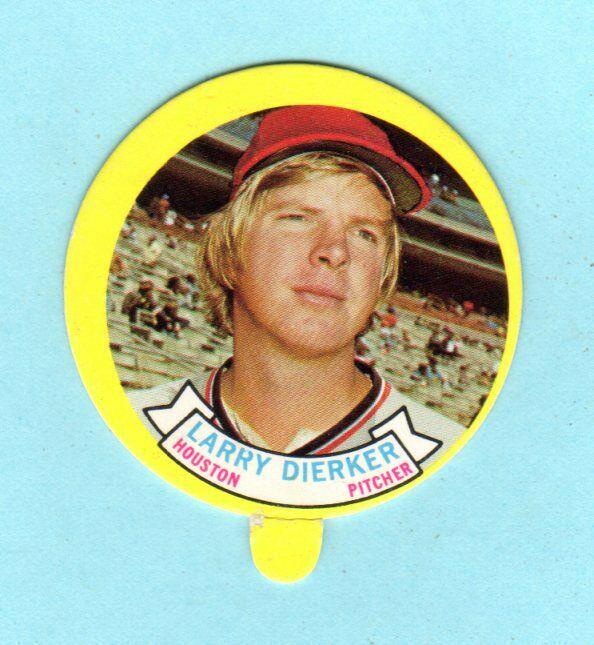 Larry Dierker Baseball Cards 1973 Topps Candy Lids