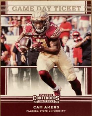 Cam Akers #16 Football Cards 2020 Panini Contenders Draft Picks Game Day Ticket