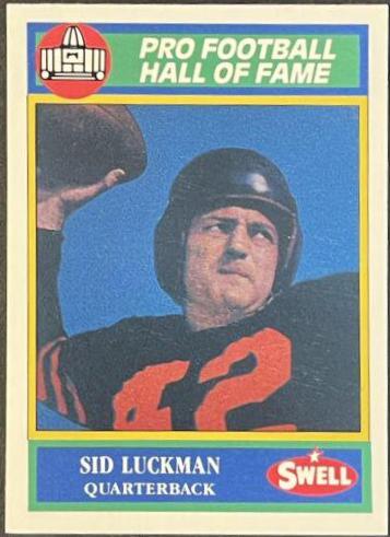 Sid Luckman #27 Football Cards 1990 Swell Greats