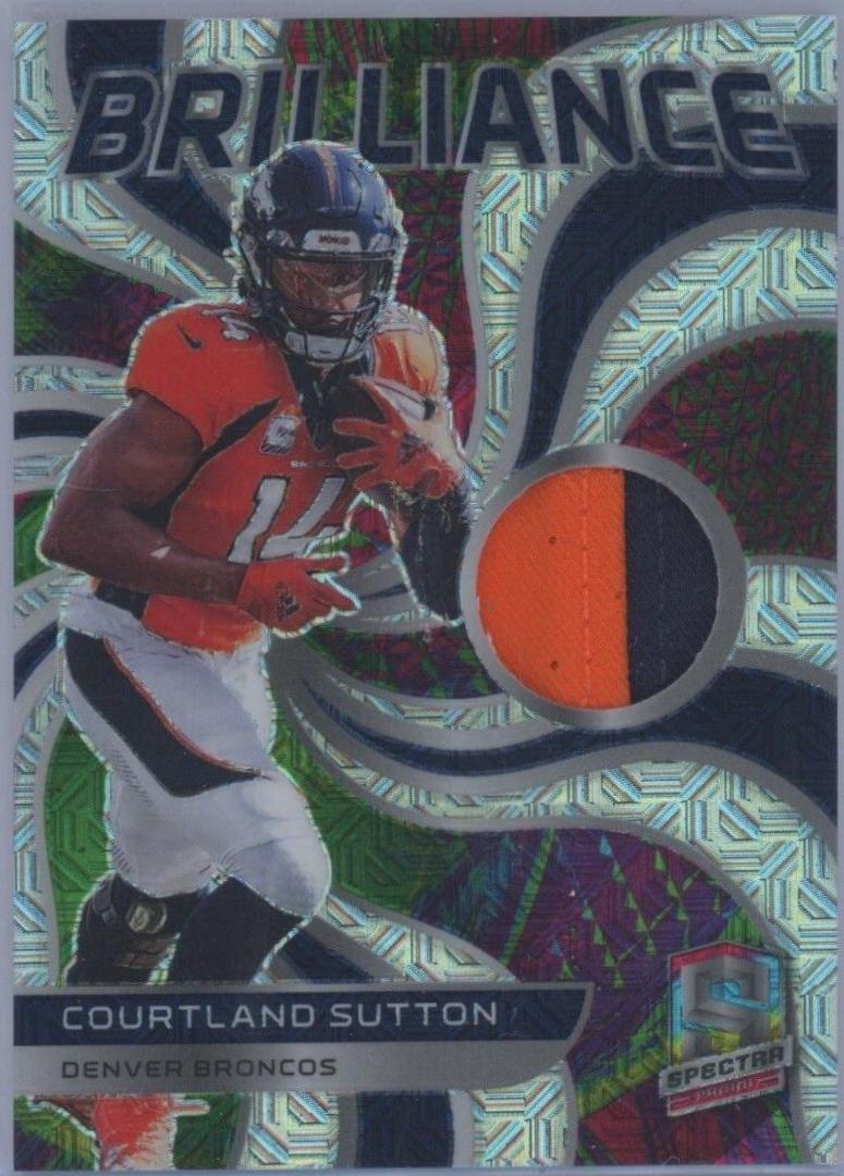 Courtland Sutton #BRL-CSU Football Cards 2022 Panini Spectra Brilliance