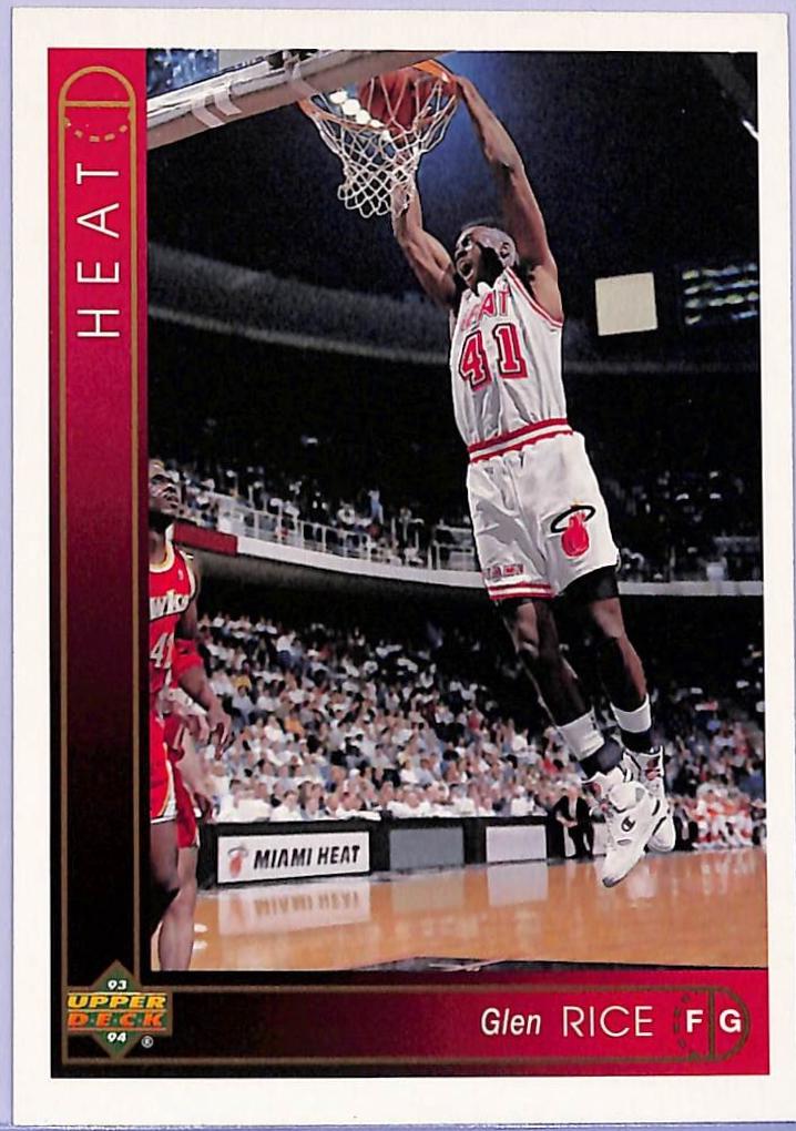 Glen Rice #154 1993 Upper Deck Jumbo Basketball