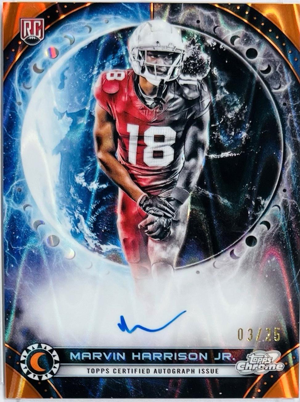 Marvin Harrison Jr. [Orange Galactic Refractor] #EQA-MHJ