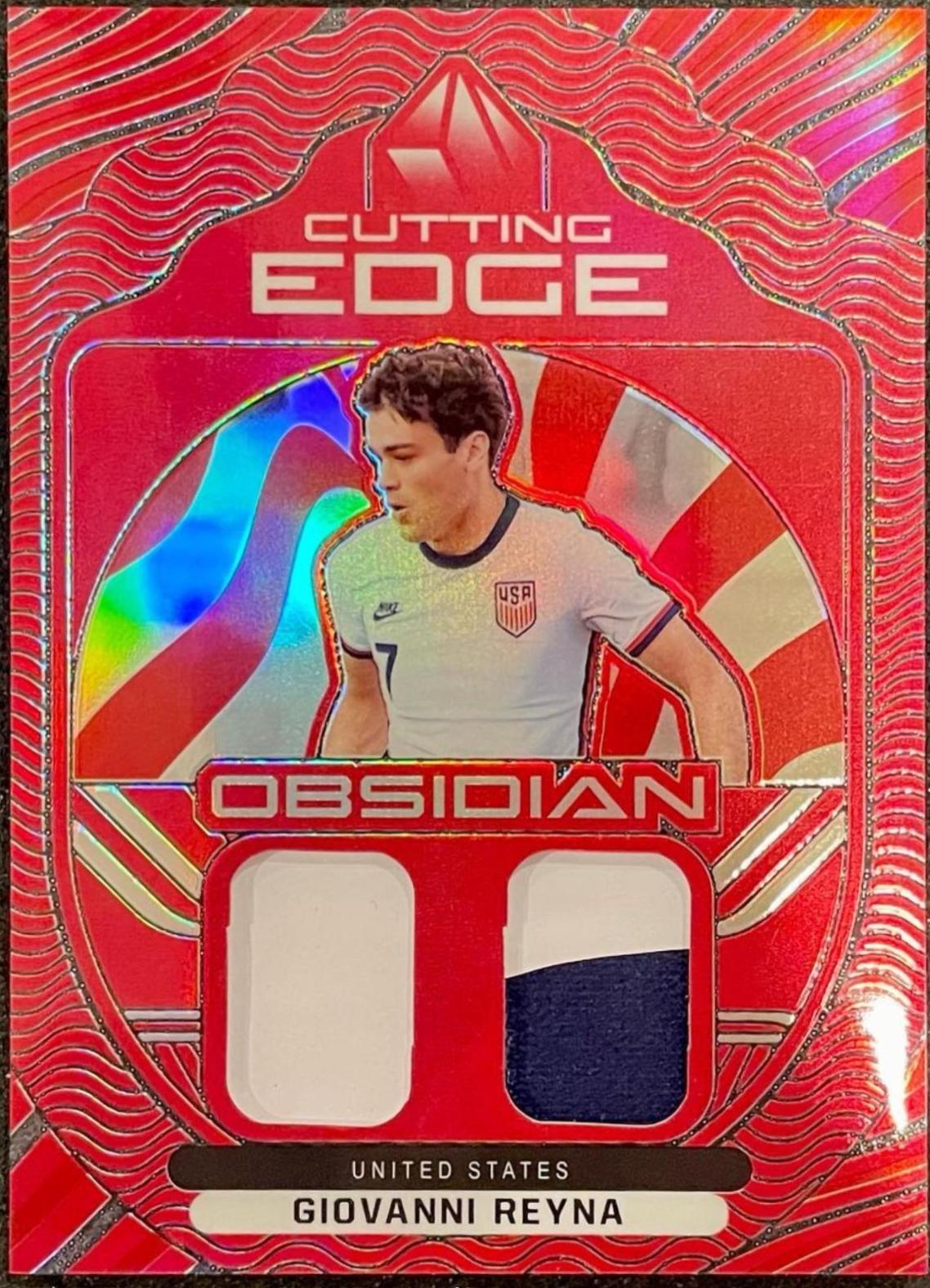 Giovanni Reyna #CE-REY Soccer Cards 2021 Panini Obsidian Cutting Edge