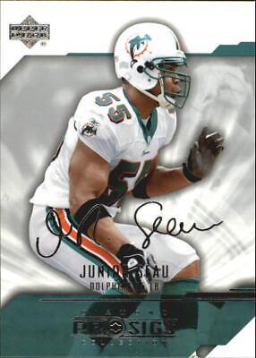 Junior Seau #47 Football Cards 2004 Upper Deck Diamond Pro Sigs