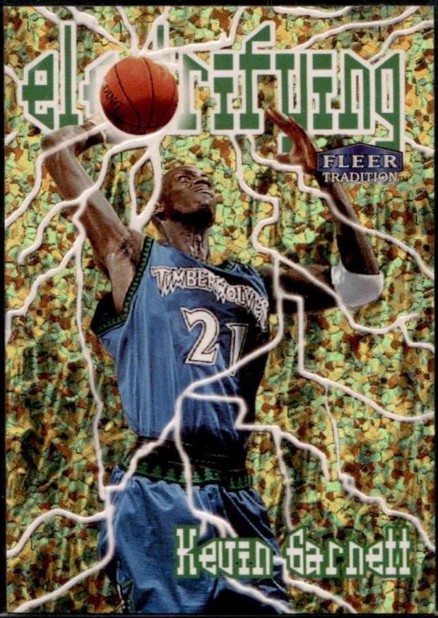 Kevin Garnett #2E Basketball Cards 1998 Fleer Electrifying