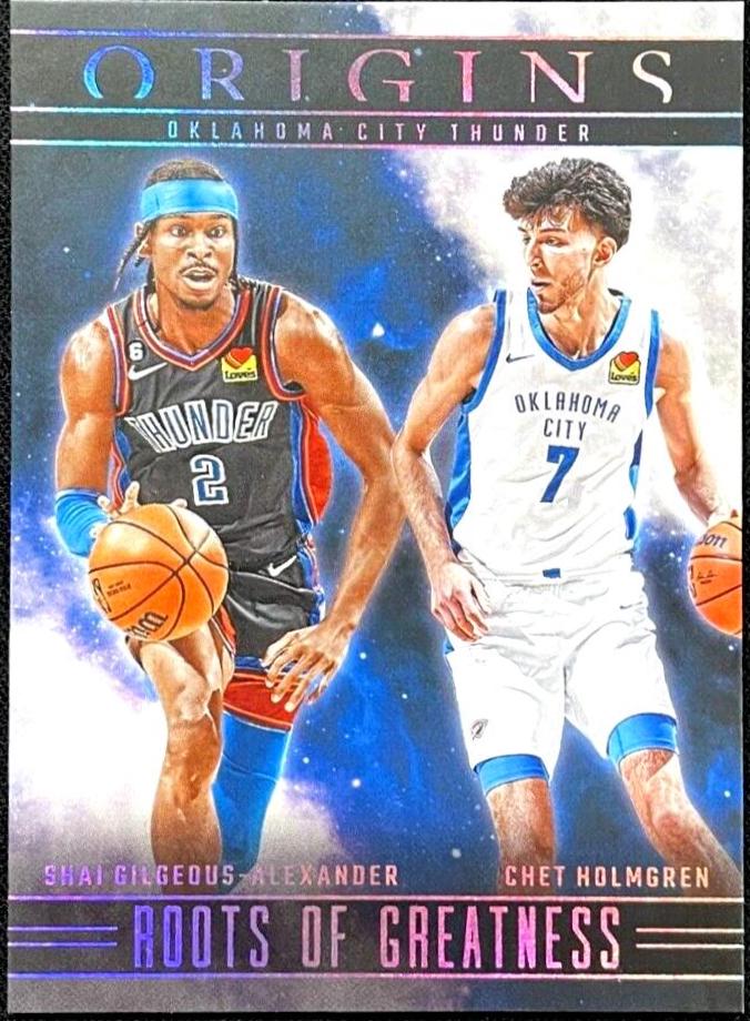 Shai Gilgeous-Alexander / Chet Holmgren #7 Basketball Cards 2023 Panini Origins Roots of Greatness