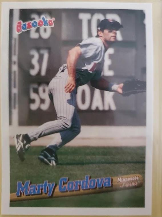 Marty Cordova #54 Baseball Cards 1996 Bazooka