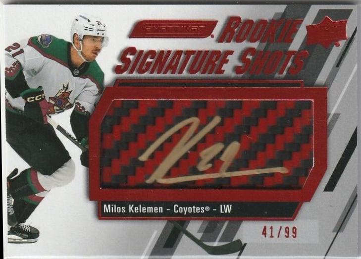 Milos Kelemen #RSS-MI Hockey Cards 2023 Upper Deck Engrained Rookie Signature Shots