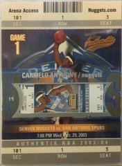 Carmelo Anthony #101 Basketball Cards 2003 Fleer Authentix Prices