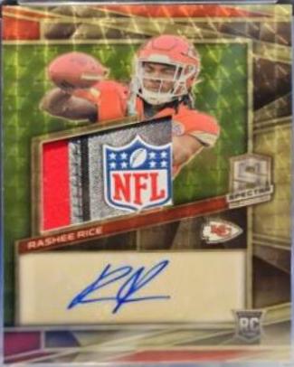 Rashee Rice #13 Football Cards 2023 Panini Spectra Rookie Autograph Gold