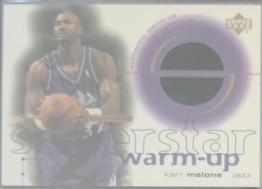 Karl malone #KM Basketball Cards 2002 Upper Deck Ovation Authentics Warm-Ups