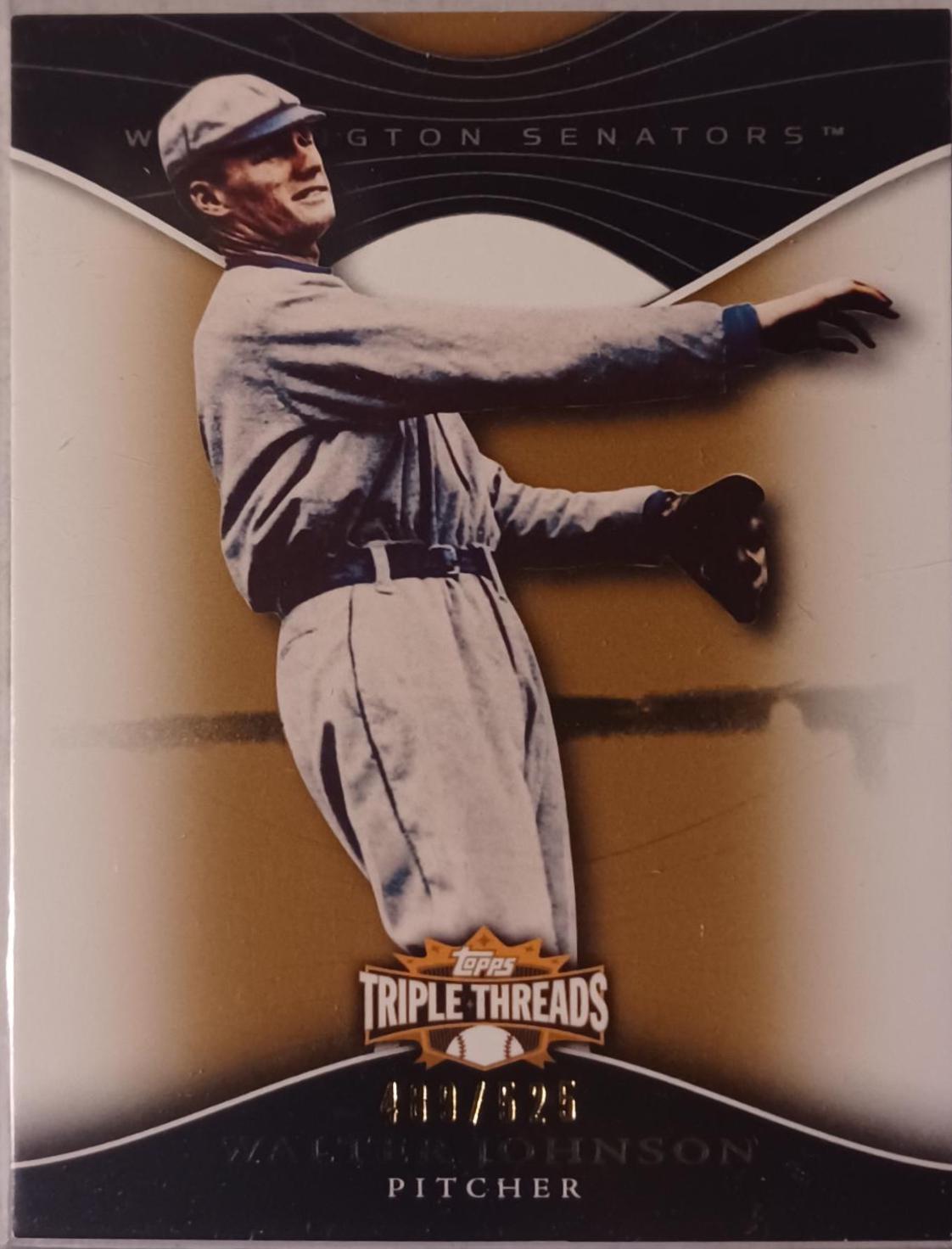 Walter Johnson #14 Baseball Cards 2007 Topps Triple Threads