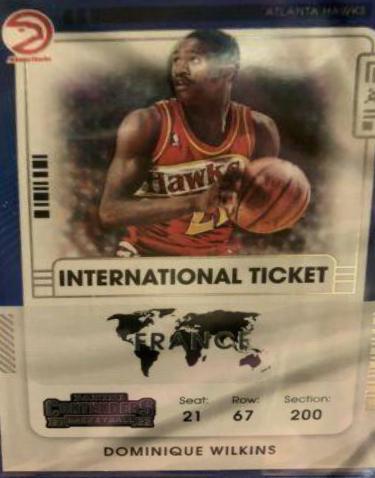 Dominique Wilkins #17 Basketball Cards 2021 Panini Contenders International Ticket