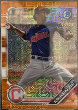 Triston McKenzie #40 2019 Bowman Mega Box Chrome Baseball