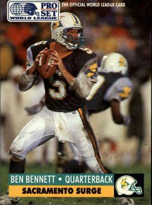 Ben Bennett #28 Football Cards 1991 Pro Set Wlaf Inserts