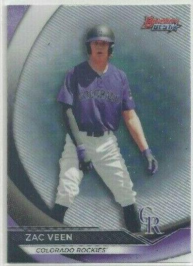 Zac Veen #TP-12 Baseball Cards 2020 Bowman's Best Top Prospects