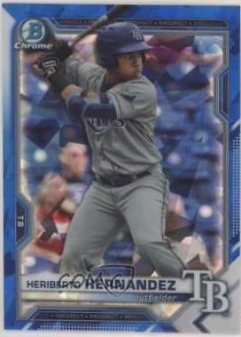 Heriberto Hernandez #BDC-100 Baseball Cards 2021 Bowman Draft Sapphire