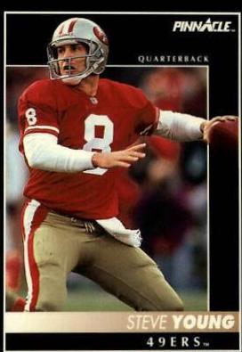 Steve Young #18 Football Cards 1992 Pinnacle