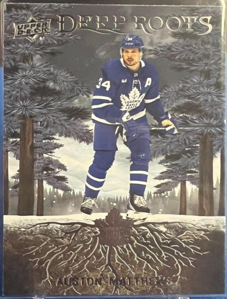 Auston Matthews #DR-1 Hockey Cards 2023 Upper Deck Deep Roots