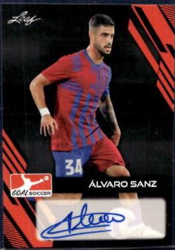 Alvaro Sanz #BA-AS1 Soccer Cards 2023 Leaf Goal Autographs