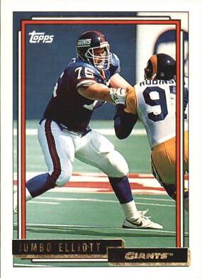 Jumbo Elliott #167 1992 Topps Gold Football