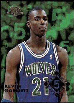 Kevin Garnett #5 Basketball Cards 1995 Skybox Lottery Exchange