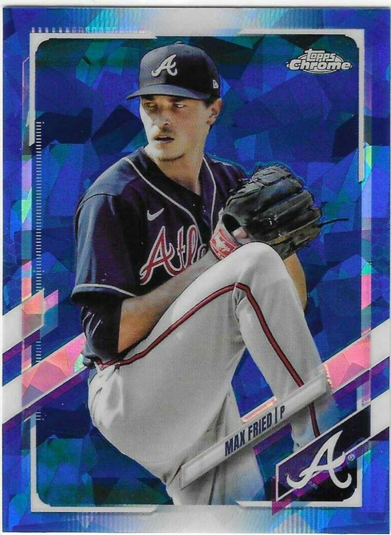 Max Fried #9 Baseball Cards 2021 Topps Chrome Sapphire