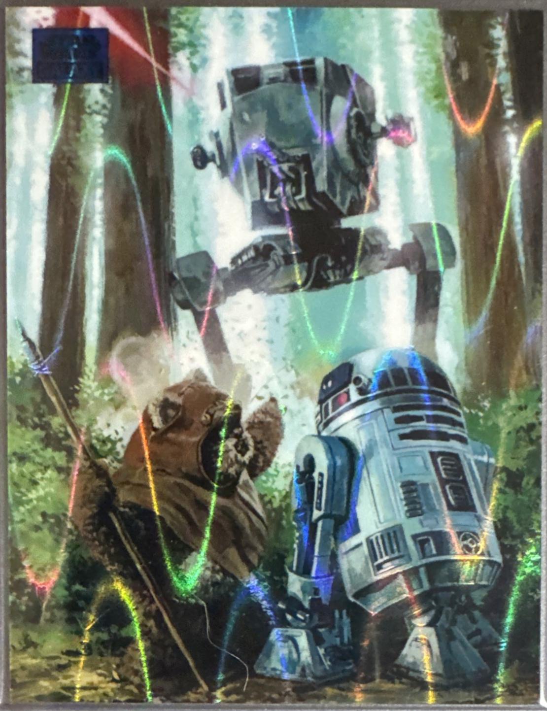 Wicket and R2-D2 [Blue Ray Wave Refractor] #49