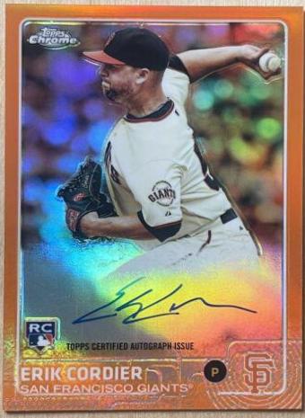Erik Cordier #AR-EC Baseball Cards 2015 Topps Chrome Autograph Rookies
