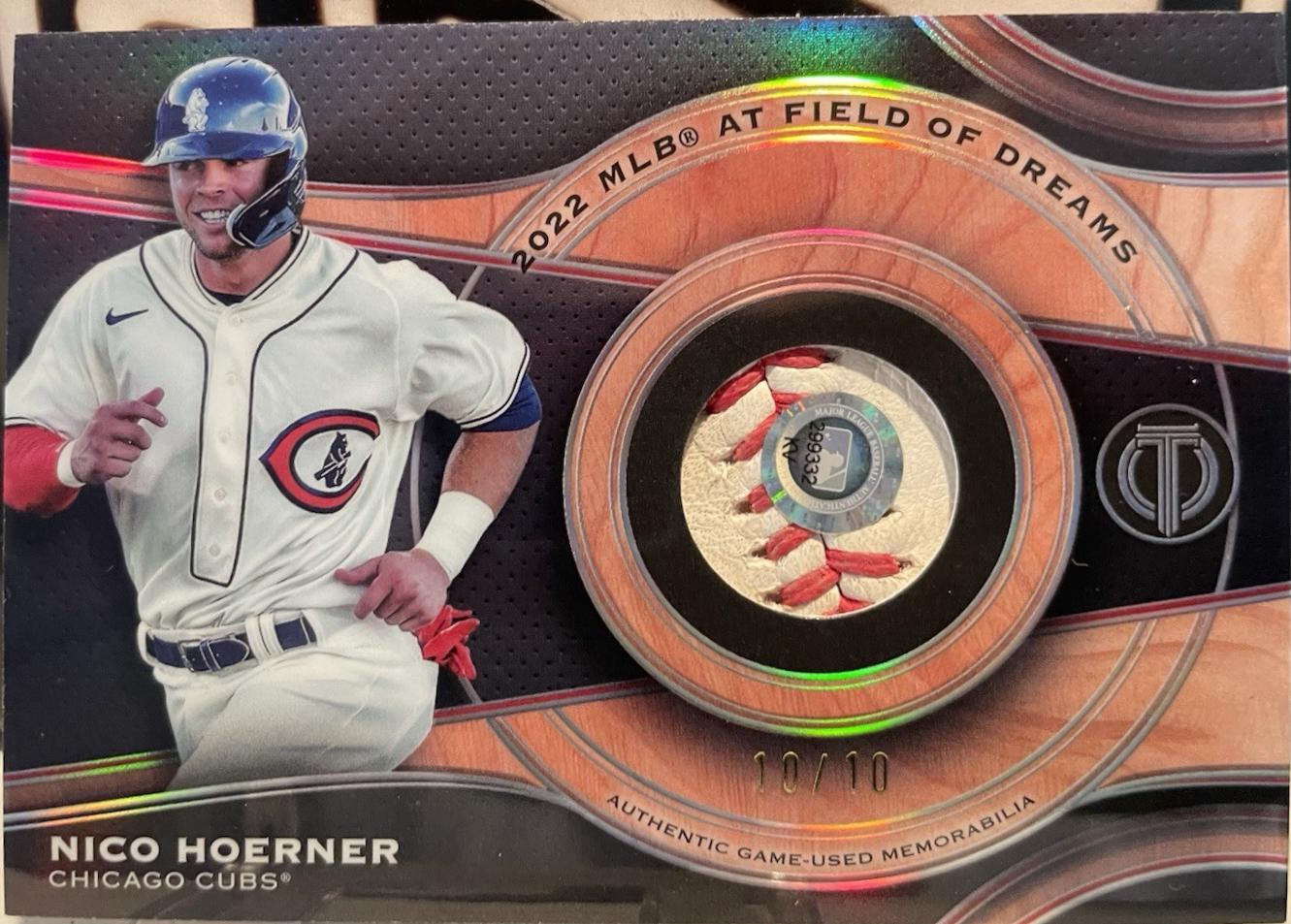 Nico Hoerner #MRB-NICO Baseball Cards 2025 Topps Tribute Milestone Relic