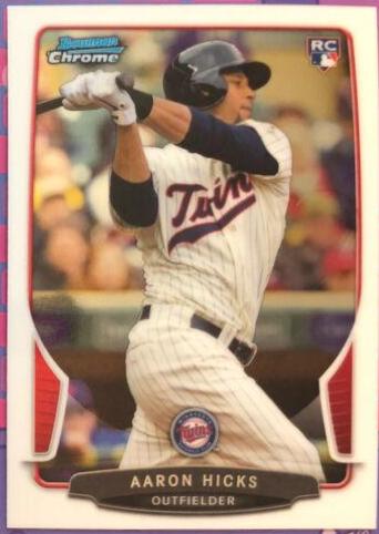 Aaron Hicks #9 Baseball Cards 2013 Bowman Chrome