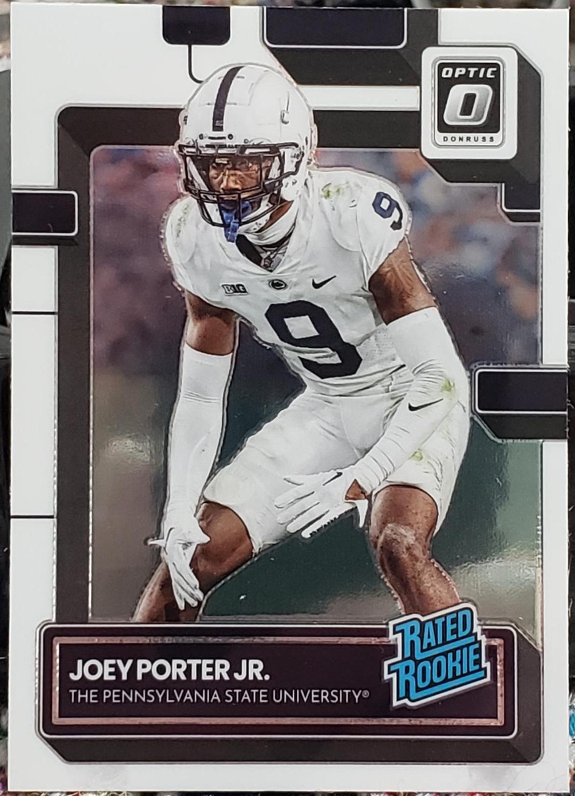 Joey Porter Jr. #17 Football Cards 2023 Panini Chronicles Draft Picks Donruss Optic Rated Rookie