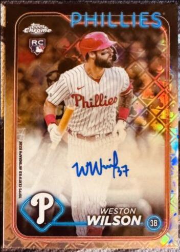 Weston Wilson #RCA-WW Baseball Cards 2024 Topps Chrome Logofractor MLB Refractor Autograph