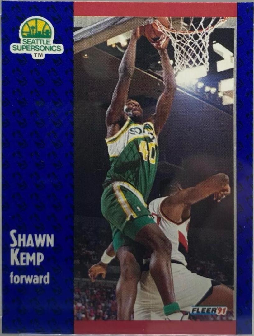 Shawn Kemp #192 Basketball Cards 1991 Fleer
