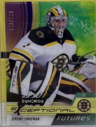 Jeremy Swayman #EF-JS Hockey Cards 2021 Upper Deck Synergy Exceptional Futures
