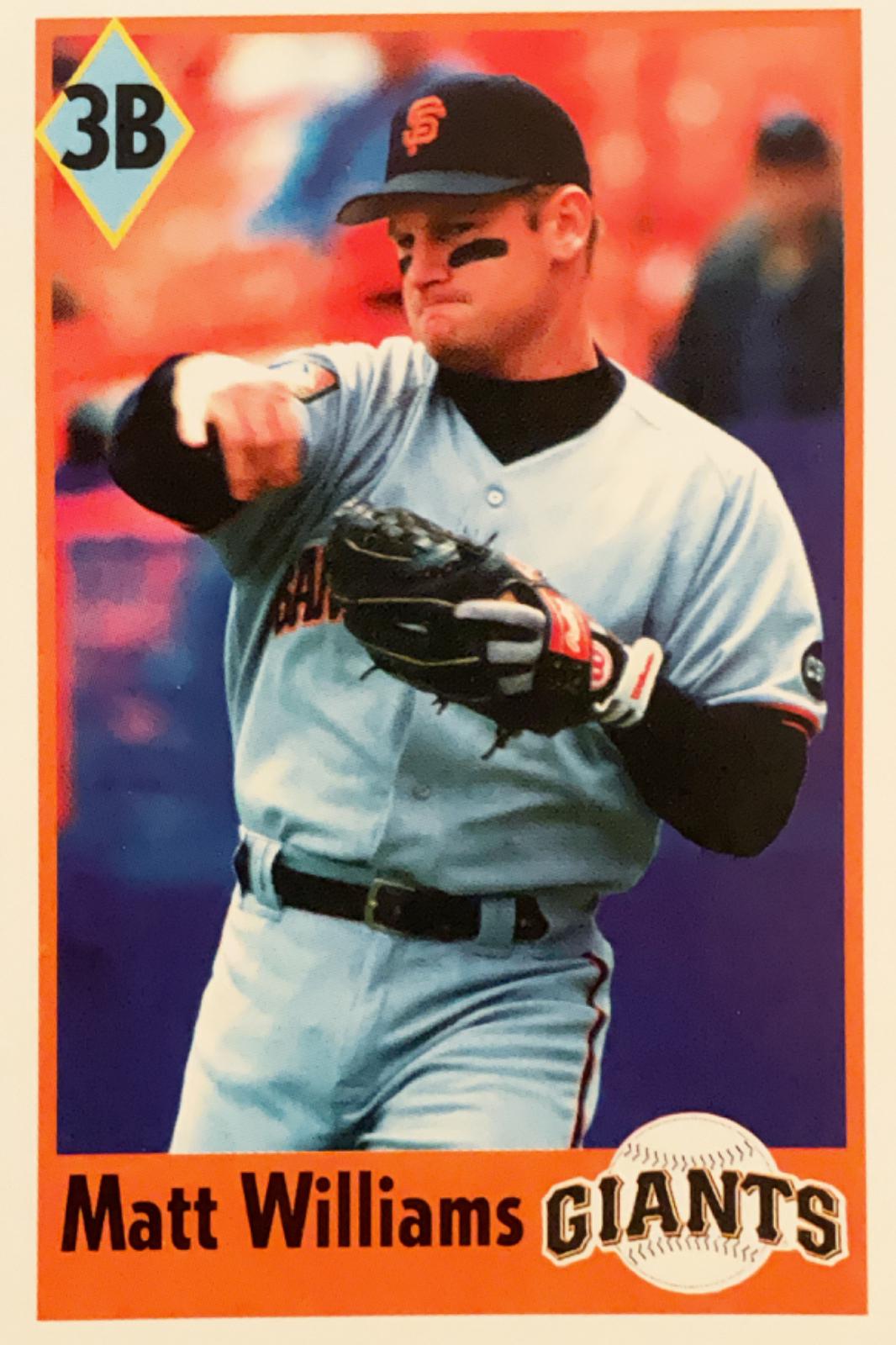 Matt Williams #54 Baseball Cards 1995 Fleer Panini Stickers
