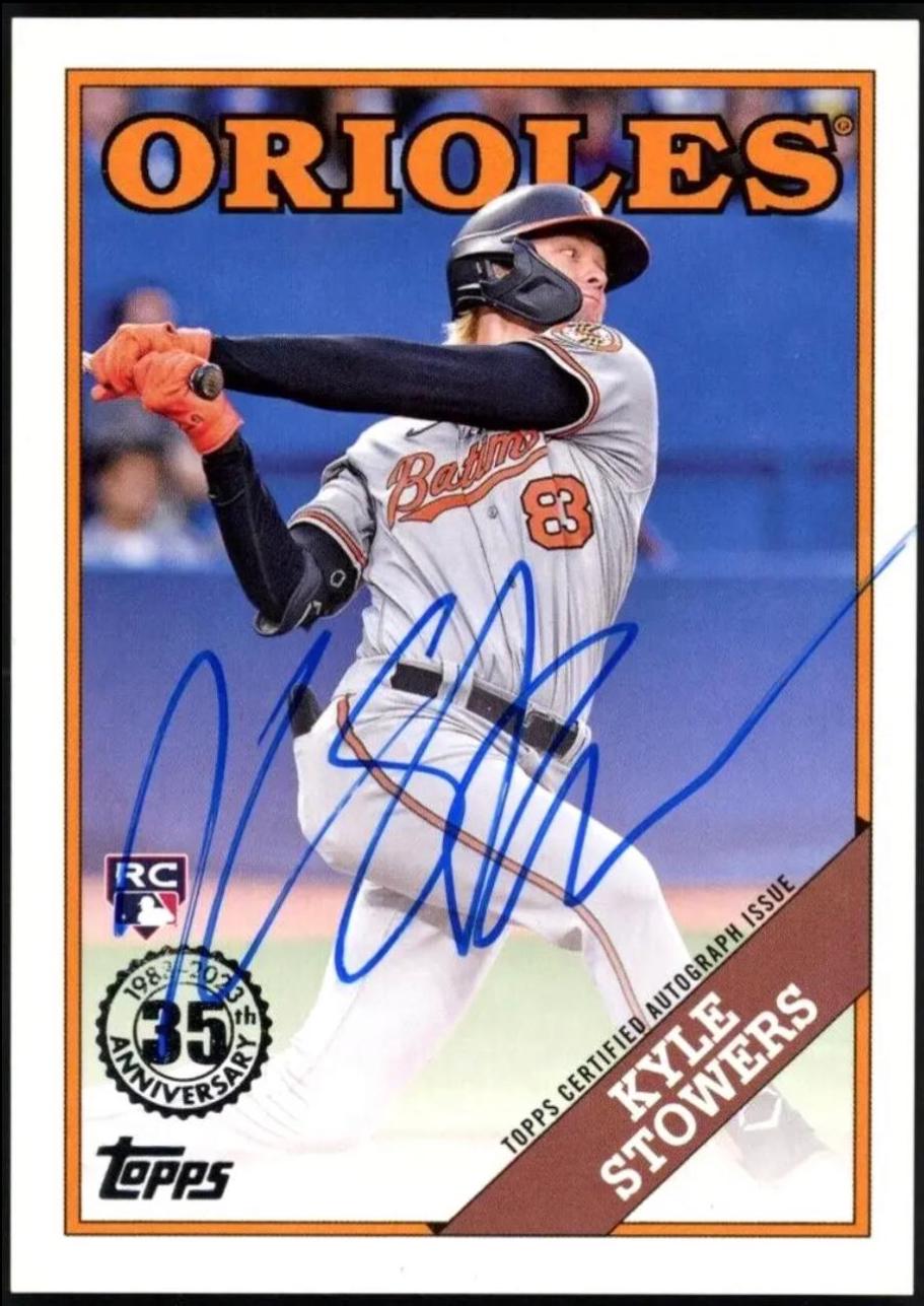 Kyle Stowers #88BA-KS Baseball Cards 2023 Topps Silver Pack 1988 35th Anniversary Autographs
