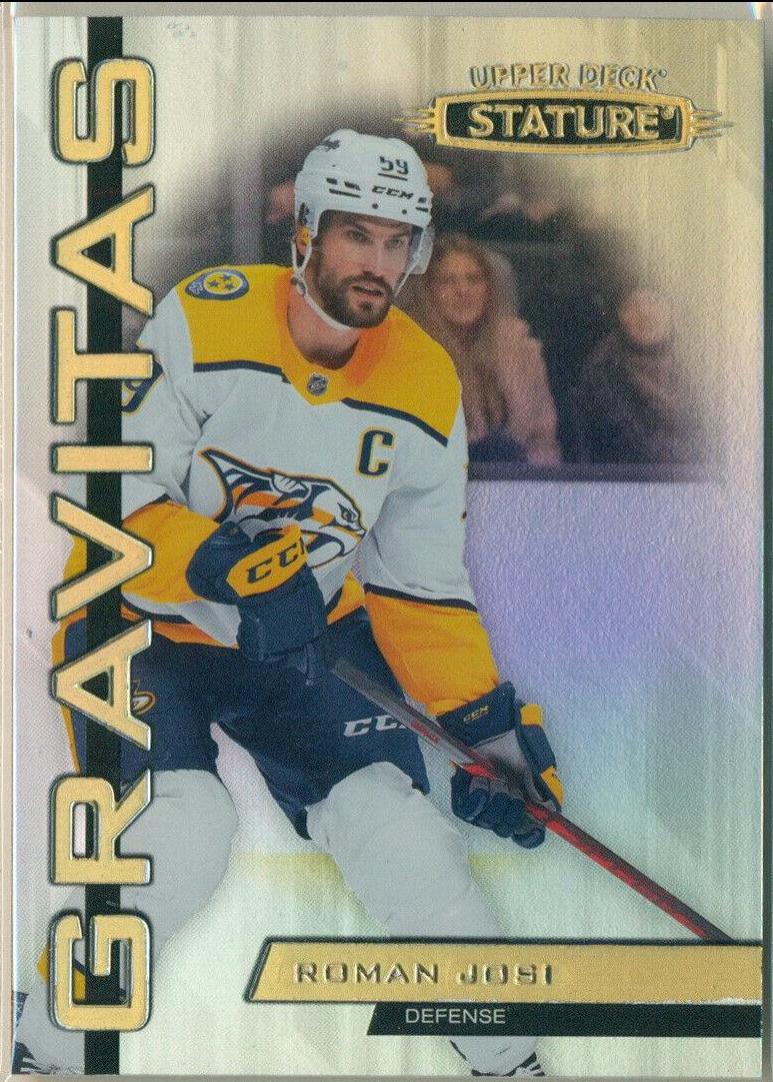 Roman Josi #G-11 Hockey Cards 2021 Upper Deck Stature Gravitas