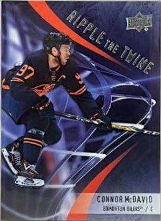 Connor McDavid #RT-18 Hockey Cards 2020 Upper Deck Ripple The Twine